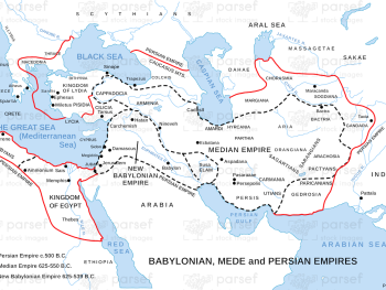 Babylonian, Mede and Persian Empires Map image