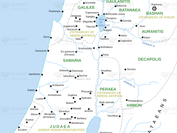 Matthew Divisions of Herods Kingdom Map image
